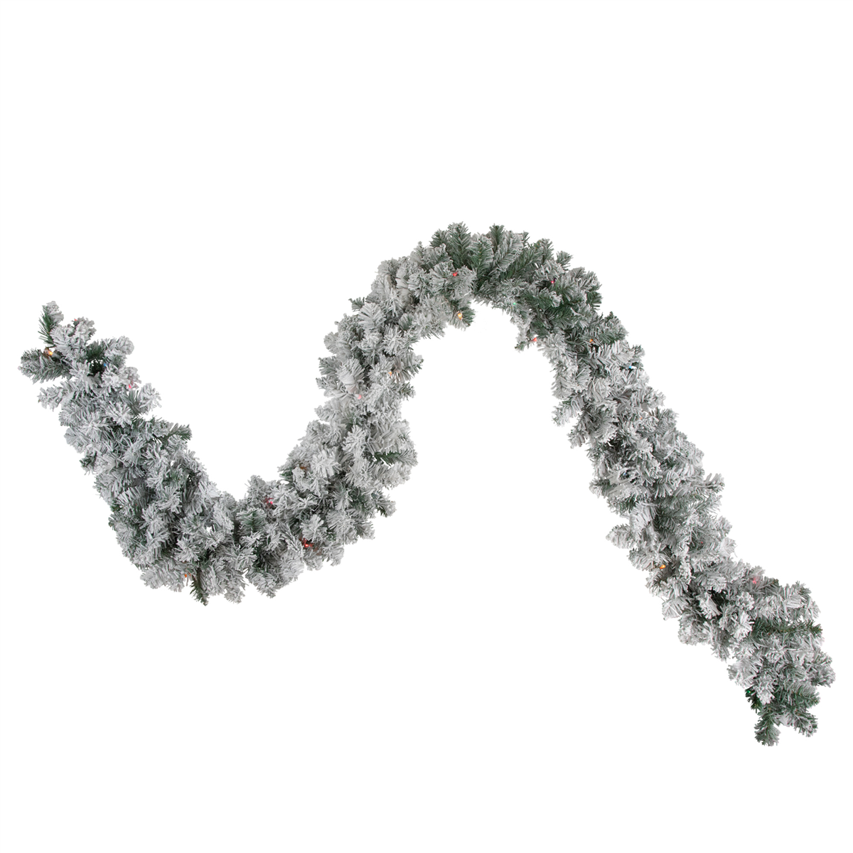 Northlight 9ft. Pre-Lit Flocked Madison Pine Christmas Garland