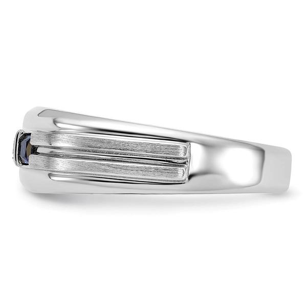 Mens Gentlemen’s Classics™ 14kt. White Gold Sapphire Satin Ring