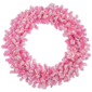 Northlight Pre-Lit Artificial Flocked Pink Pine Christmas Wreath - image 2