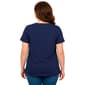 Plus Size New York Laundry Short Sleeve Tropical V-Neck Tee - image 2