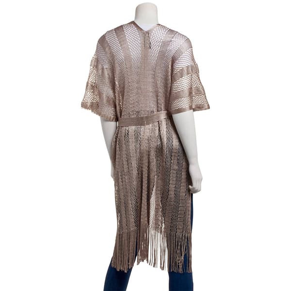 Womens Vince Camuto Mesh Sash Duster