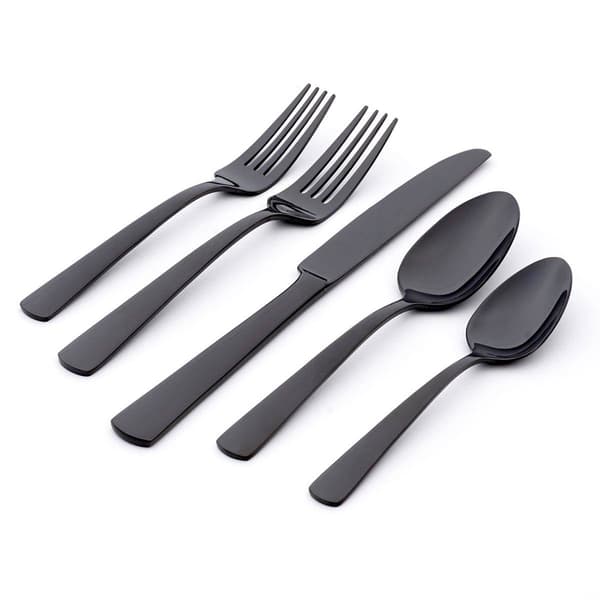 Oneida Aptitude Glossy Midnight 20pc Flatware Set