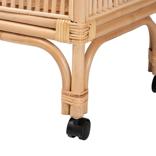 bali & pari Lombok Modern Bohemian Natural Rattan Wine Cart