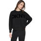 Womens DKNY Sport Long Sleeve Exploded Logo Fleece Sweatshirt - image 2