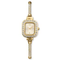 Womens Shiny Gold Metal Bracelet Analog Watch - 15062G-07-A27