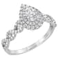 Diamond Classics™ White Gold Pear Cut Double Halo Engagement Ring - image 2