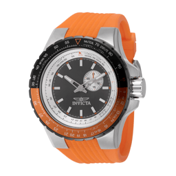 Mens Invicta Aviator Steel Gunmetal Dial Quartz Watch - 49721