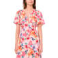 Womens MSK Short Sleeve V-Neck Floral Crepe Midi Dress - image 4