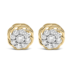 Haus of Brilliance 1/2ctw. Diamond Cluster Stud Earrings