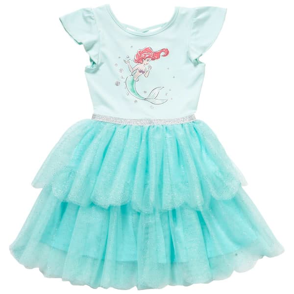 Girls &#40;4-6x&#41; Disney Ariel Cap Sleeve Strappy Tutu Dress - image 