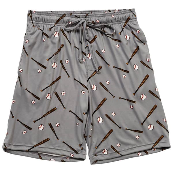 Mens Preswick & Moore(R) Baseballs & Bats Pajama Shorts - image 