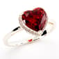 Ashley Cooper&#40;tm&#41; Silver Heart Stone Halo Statement Ring - image 1