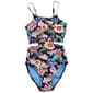 Girls (7-16) Breaking Waves Floral Cutout One Piece Swimsuit - image 2