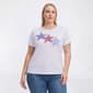Plus Size Hasting & Smith Short Sleeve Applique Stars Tee - image 1