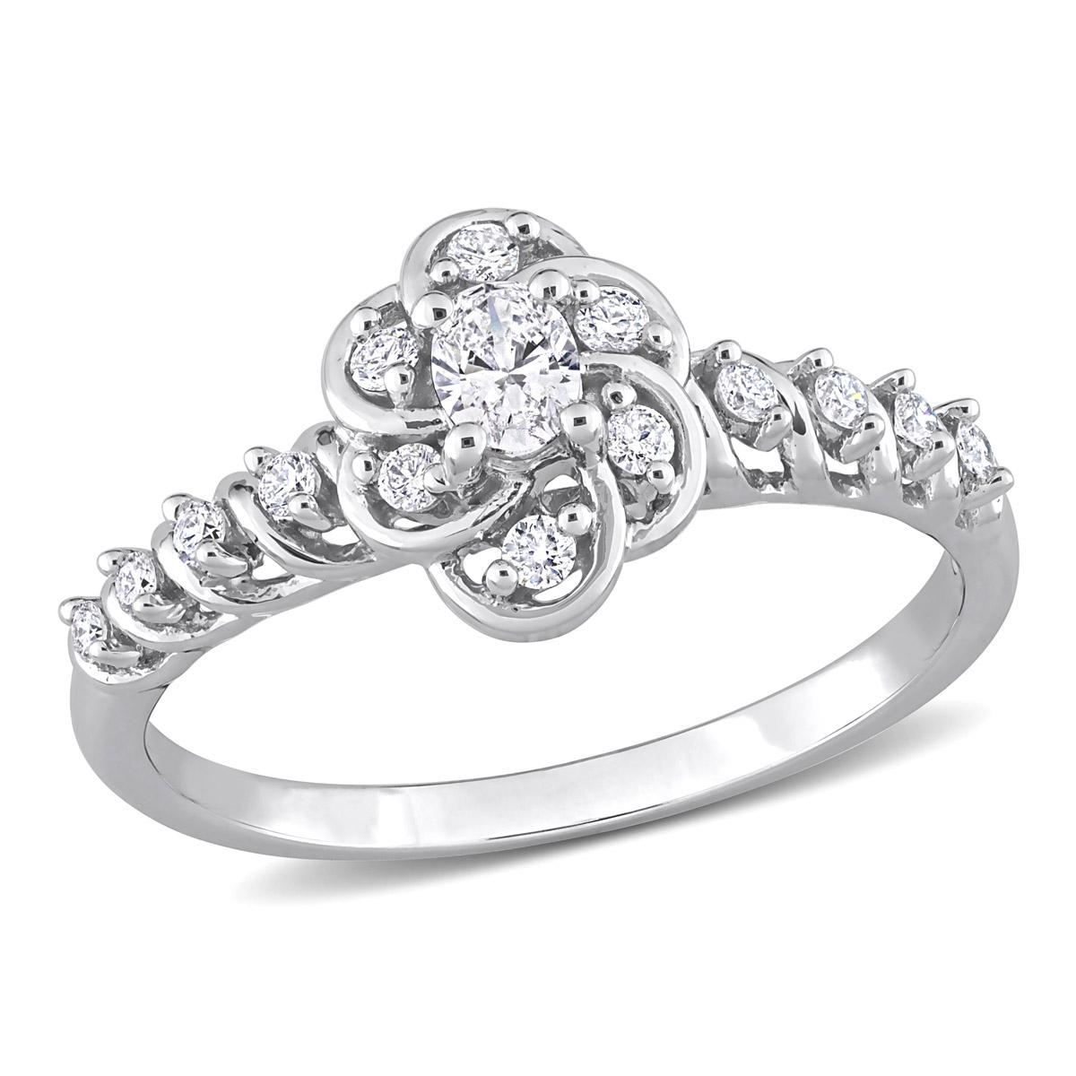 Diamond Classics™ 14kt. White Gold 1/3ctw. Diamond Twist...
