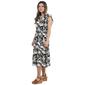 Womens Absolutely Famous Ruffle Cap Sleeve Pattern Midi Dress - image 4