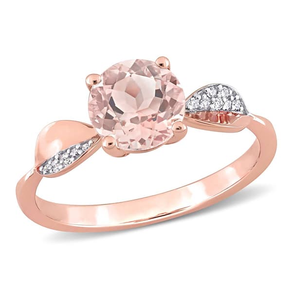 Gemstone Classics(tm) 10kt. Rose Gold Diamond Accent Ring - image 
