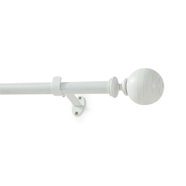 Cordelia Single Curtain Rod with Globe Ball Finial - image 