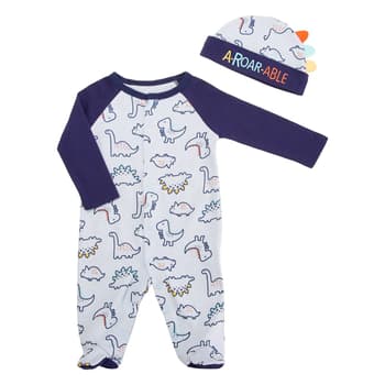 Baby Boy (NB-9M) Baby Essentials Dino A-Roar-Able Footed Sleeper - Boscov's