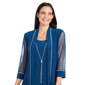 Womens R&M Richards Pantsuit with Illusion Sleeves & Rhinestone - image 3