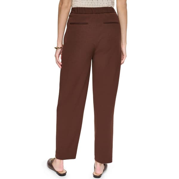 Womens Halston Solid Constructed Straight Leg Dress Pants