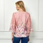 Womens Sara Michelle 3/4 Sleeve Bead Detail Floral Blouse - image 2