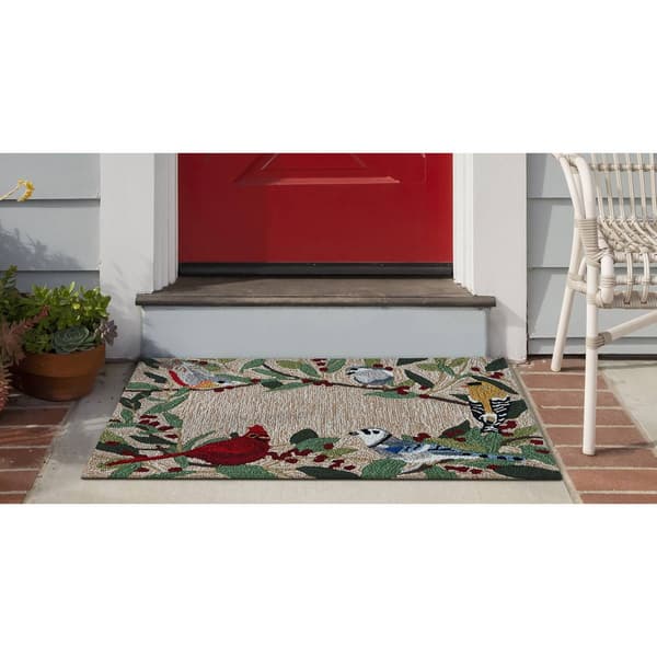 Liora Manne Front Porch Bird Border Indoor/Outdoor Rug