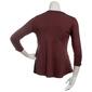 Plus Size Bobeau 3/4 Sleeve Solid Babydoll Tee - image 2