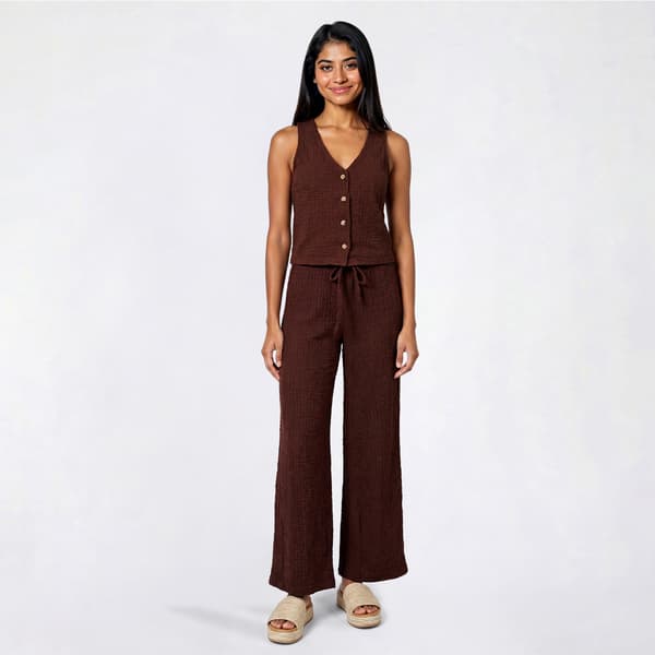 Juniors Madden Girl 2 Piece Knit Button Front Vest w/ Pants