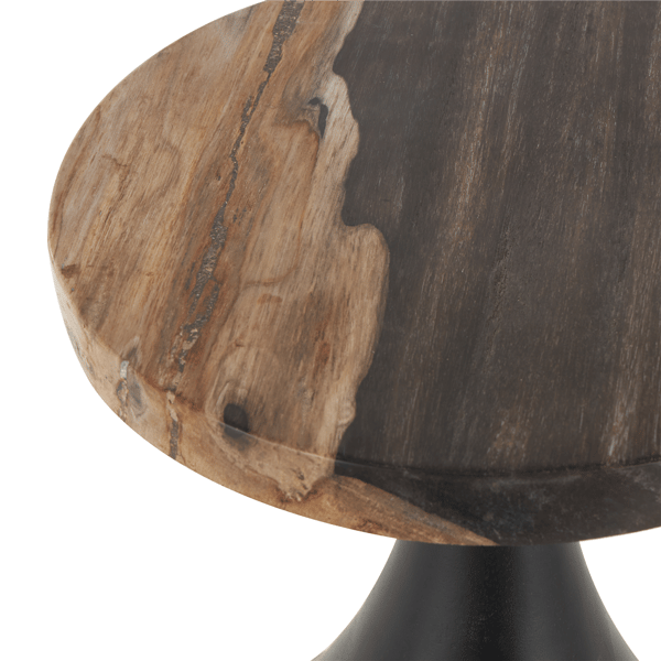 9th & Pike® Contemporary Black Teak Wood Accent Table