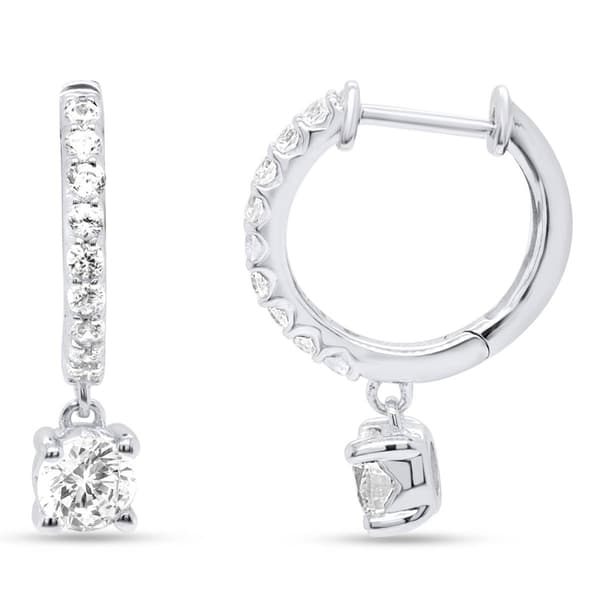 Nova Star(R) Sterling Silver 1/2ctw. Lab Grown Diamond Earrings - image 