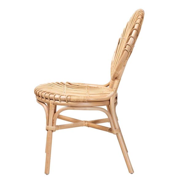 bali & pari Iris Modern Bohemian Natural Rattan Dining Chair