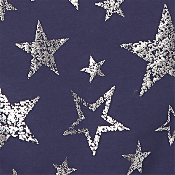 Womens Alfred Dunner Lady Liberty Short Sleeve Foil Stars Blouse