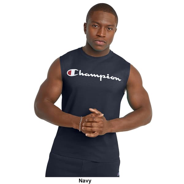 Mens Champion Sleeveless Graphic Muscle Tee