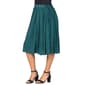 Womens 24/7 Comfort Apparel Pleated Party Midi Skirt - image 3