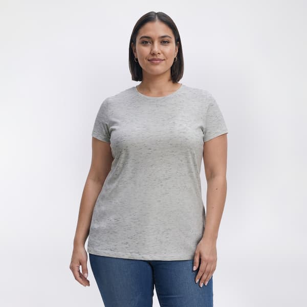 Plus Size Architect® Short Sleeve Crew Neck Marled Tee