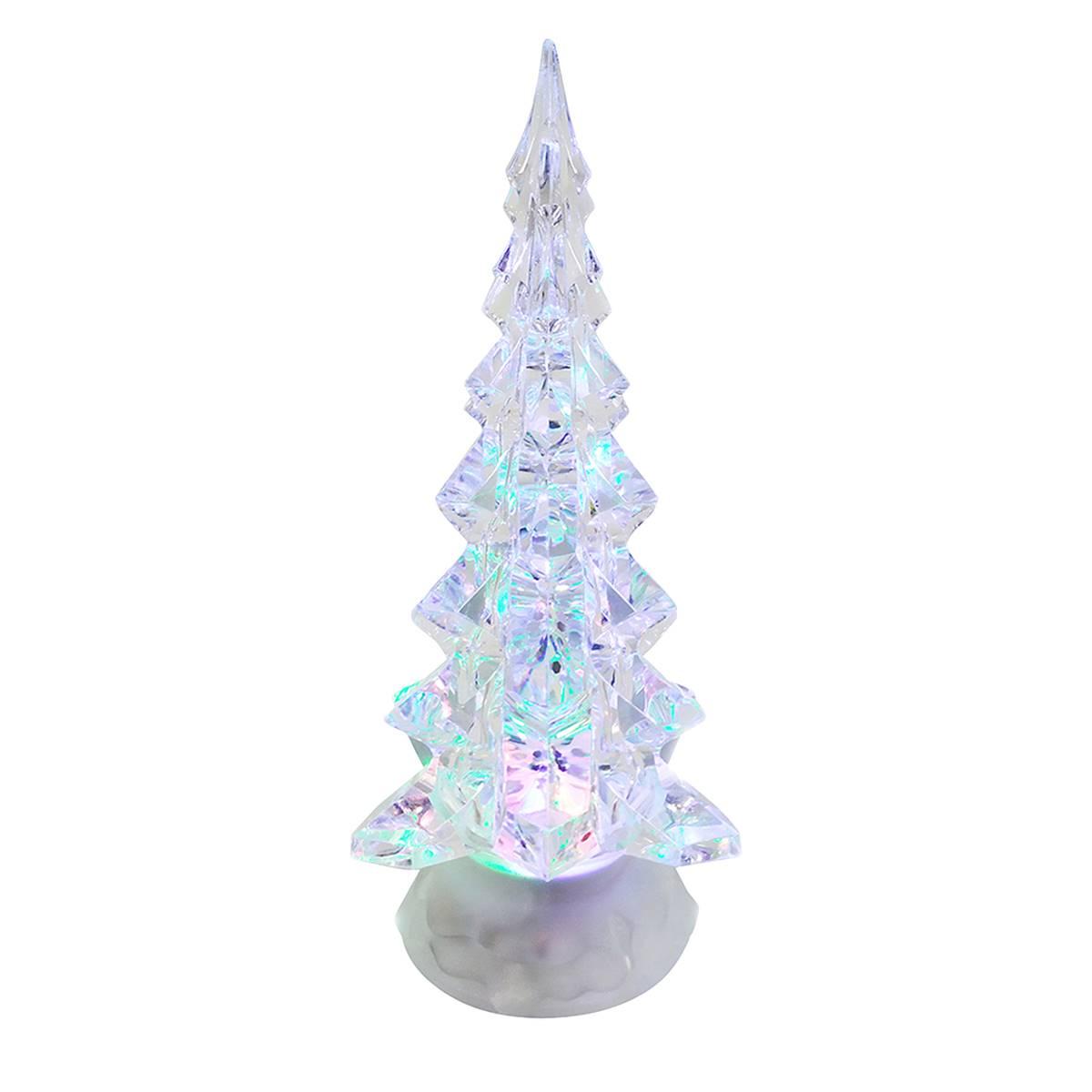 Kurt Adler 10.25in. LED Clear Tree Table Piece with Motion