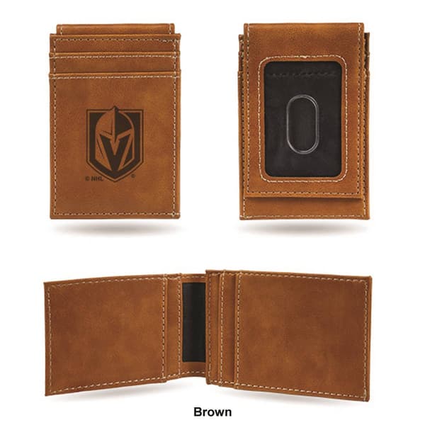 Mens NHL Vegas Golden Knights Faux Leather Front Pocket Wallet