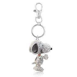 Peanuts Snoopy 3D Multi Color Pave Keychain with Lobster Clip