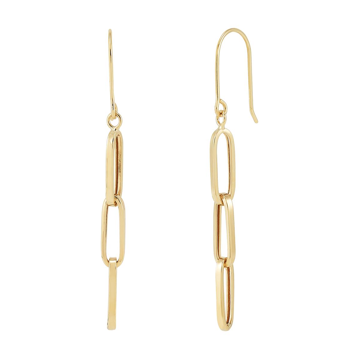 Gold Classics™ 10kt. Gold Triple Paperclip Dangle Earrings