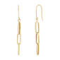 Gold Classics&#40;tm&#41; 10kt. Gold Triple Paperclip Dangle Earrings - image 1