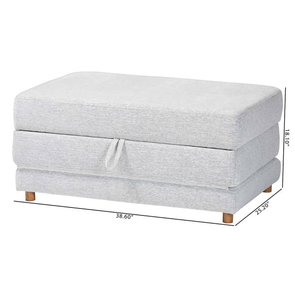 Baxton Studio Sabriel Modern Fabric Convertible Sleeper Ottoman