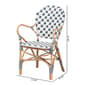 Baxton Studio Bryson French Blue & White Weaving Bistro Chair - image 8