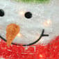 Northlight Seasonal 38in. Pre-Lit Tinsel Snowman with Wreath - image 3