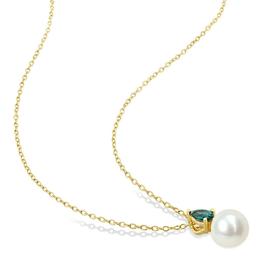 Gemstone Classics™ Freshwater Pearl & Created Alexandrite Pendant