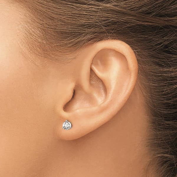 Pure Fire 14kt. White Gold 3/4ctw. Screwback Diamond Earrings