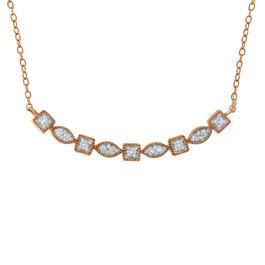 Diamond Classics&#40;tm&#41; Rose Gold 1/4ctw. Diamond Bar Necklace
