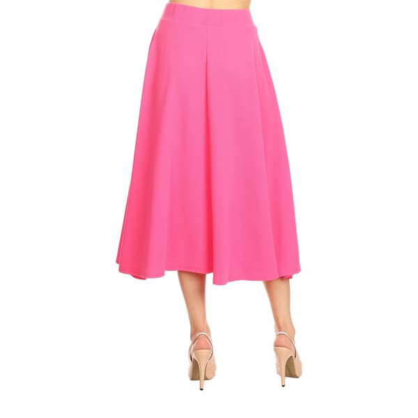 Womens White Mark Flared Midi Skirt with Pockets