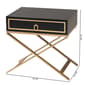 Baxton Studio Lilibet Glam & Luxe Wood 1-Drawer End Table - image 8