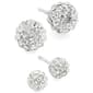 Sterling Silver Crystal Pave Stud Earring Duo - image 1